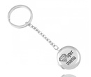 1559/4 brelok do kluczy z Twoim grawerunkiem srebrny kółko