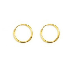 599/1022 Kolczyki koła złote 30 mm, stal szlachetna pozłacana