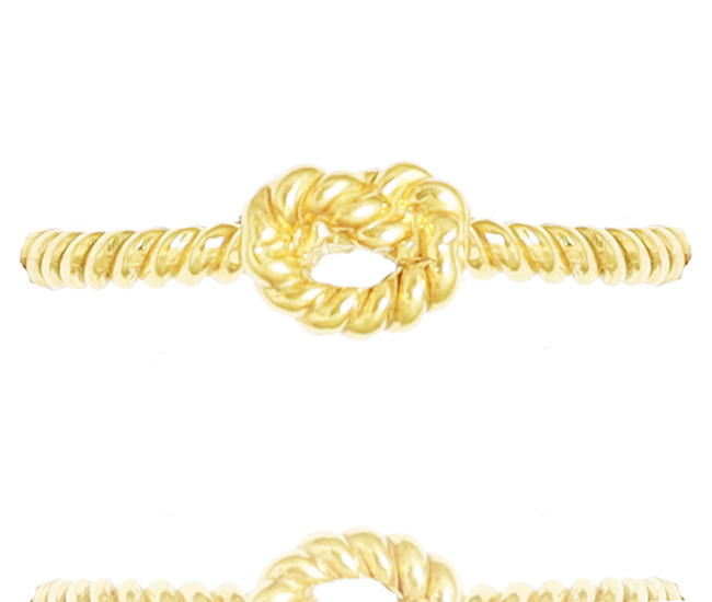 1383/16 pierścionek regulowany srebro 925 pozłacane węzełek