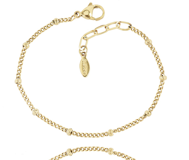 1326/27 bransoletka złota stal szlachetna oponki