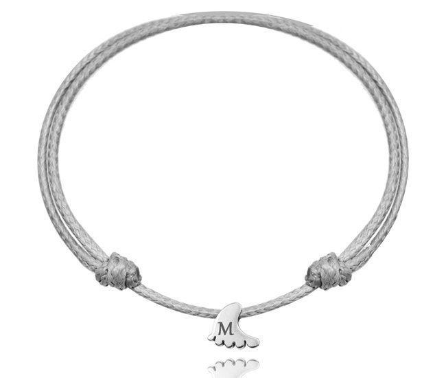 1203 bransoletka stopka z grawerunkiem stalowa