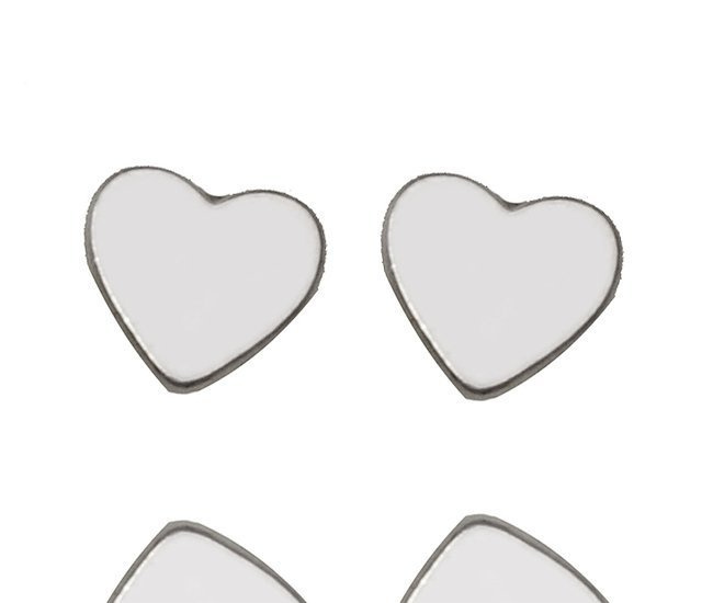 1231 Kolczyki srebrne 925 serca sztyft