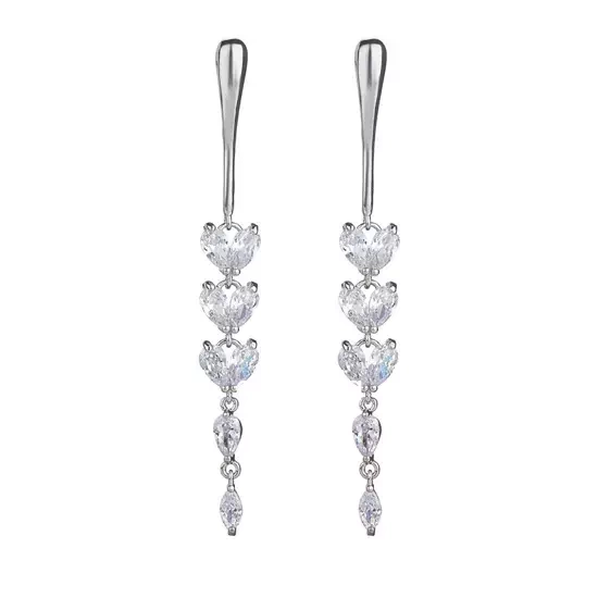 Kol 599/1016 Kolczyki na ślub, długie z cyrkoniami subtelne