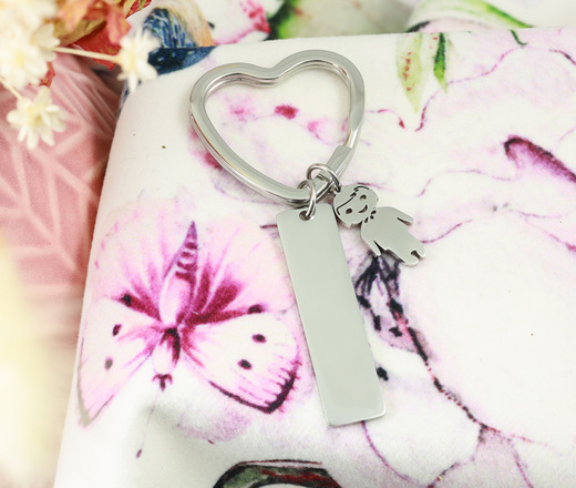 1559/1 brelok do kluczy z Twoim grawerunkiem srebrny chłopiec