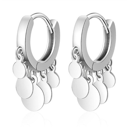 Kol 599/929 Kolczyki kółeczka z podwieszanymi blaszkami