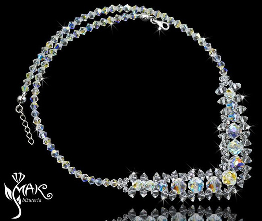 KLP151/crystal ab biżuteria ślubna komplet