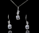 480/207  komplet srebrny z błyszczącą cyrkonią