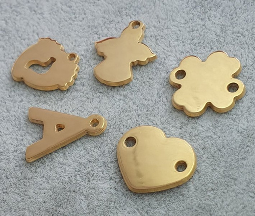 1124 bransoletka grawerowana ze złotym aniołkiem, infinity nieskończoność