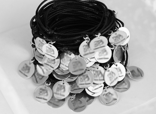 1402 Bransoletka srebrna 925 z logo firmy kółko