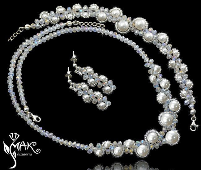 424 komplet cab biżuteria ślubna