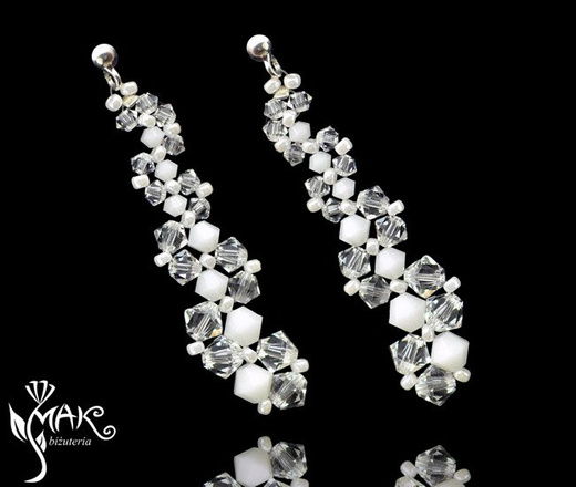 NK490, biżuteria ślubna, Naszyjnik SWAROVSKI ELEMENTS,