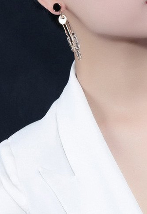 Kol 599/603 KOLCZYKI długie piórka, srebrne