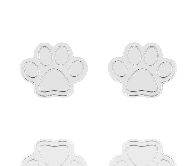 1384/2 Kolczyki srebrne 925  psie łapki