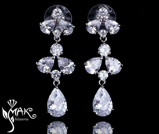 Kpl701 komplet ślubny, biżuteria ślubna z cyrkoniami b599/427 k686/9