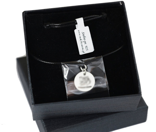 1402 Bransoletka srebrna 925 z logo firmy kółko