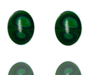 480/396 kolczyki srebrne owalne malachit zielony