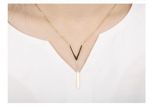 Nk 599/731 NASZYJNIK ze stali V wisiorek złoto