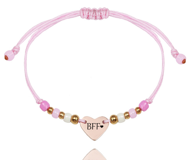 1710/2 bransoletka z grawerem dziewczęca, serduszko