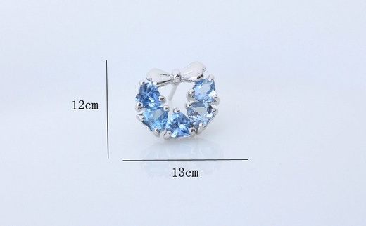 Kol 599/518 KOLCZYKI cyrkonie crystal kwiatki sztyft