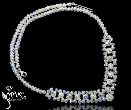 NK425 PIĘKNY NASZYJNIK  SHAMBALLA - ŚLUB