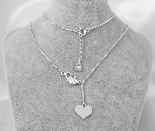 1613 naszyjnik srebrny 925 naszyjnik serce i zawieszka pod grawer