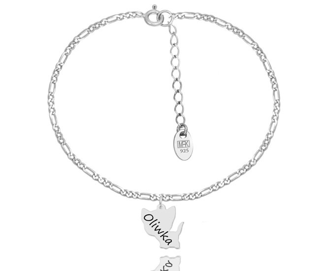 1441 bransoletka grawerowana na łańcuszku pupil