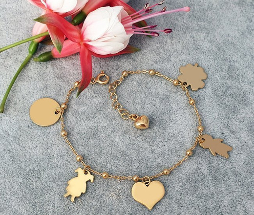 1195 naszyjnik grawerowany kuleczki srebro 925 pozłacane