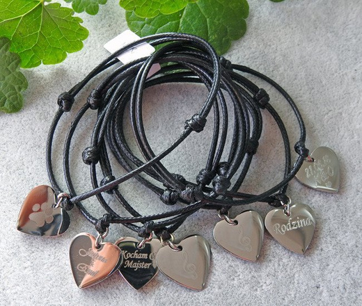 601 BRANSOLETKI serca dla przyjaciół pary GRAWER