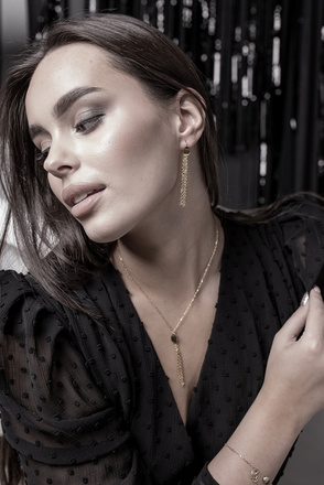 1451 bransoletka srebrna 925 chwost z łańcuszkami