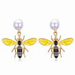 Kol 599/801 KOLCZYKI  pszczoły, pokryte emalią