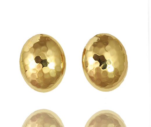 1726/1 masywny pierścionek złocony w kształcie młotkowanego owalu regulowany