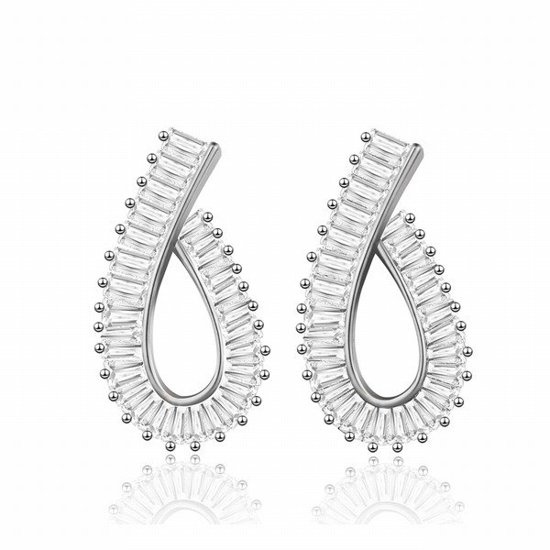 Kol 599/633 KOLCZYKI wiszące, srebrne, cyrkonie