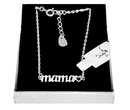 1218 naszyjnik srebrny 925 z napisem MAMA