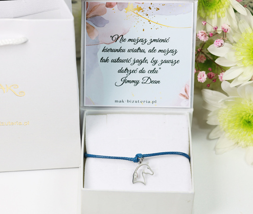 1717/17 bransoletka na sznurku z konikiem