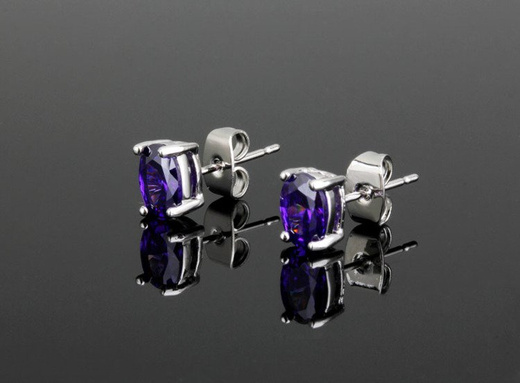 Kol 599/359 KOLCZYKI crykonie ciemny fiolet