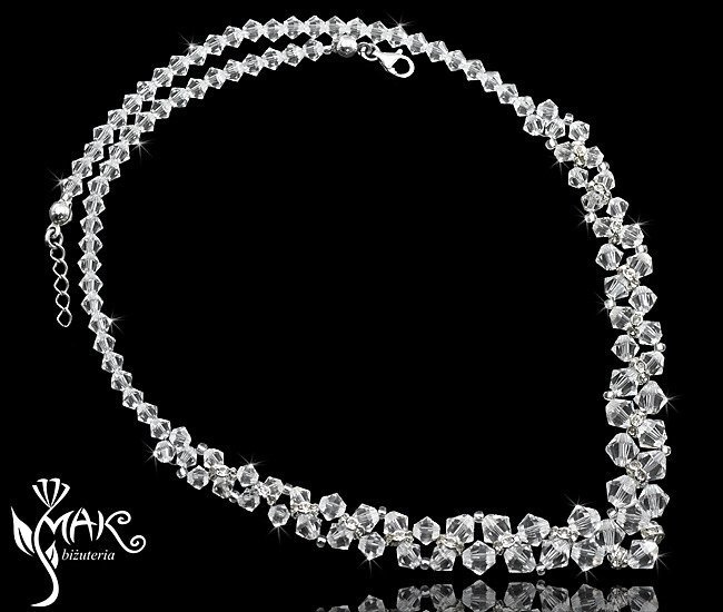 NK 287 crystal naszyjnik biżuteria ślubna
