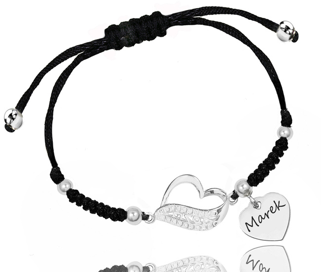 1472 bransoletka grawerowana s. 925 serce Love