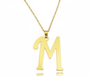 1186 naszyjnik srebrny 925 pozłacany dowolna duża literka inicjał M