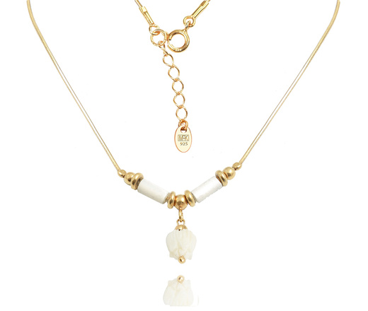 1512 komplet srebrny 925 złocony kwiatuszki