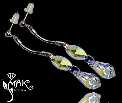 529 biżuteria ślubna komplet crystal ab