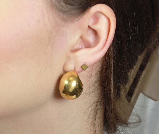 599/1117 Kolczyki dmuchane stalowe sztyfty duże