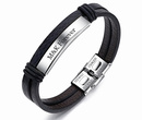 599/995 męska bransoletka z grawerem skórzana 