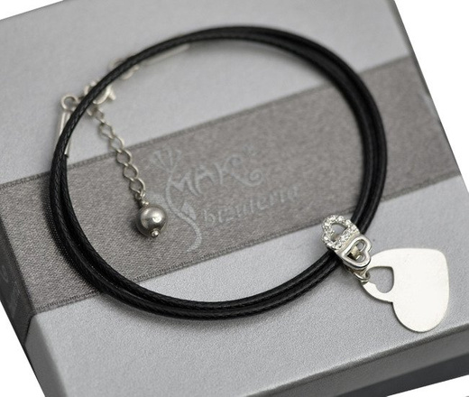 BR486 BRANSOLETKA Z GRAWEREM, BRANSOLETKA GRAWEROWANA serce