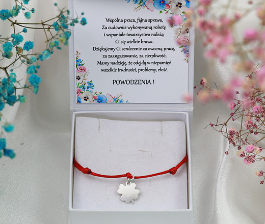 Bransoletka srebro 925 koniczynka 1642/2