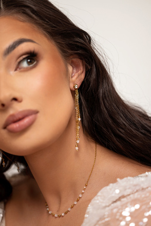 1662 naszyjnik ślubny z cyrkoniami srebrny