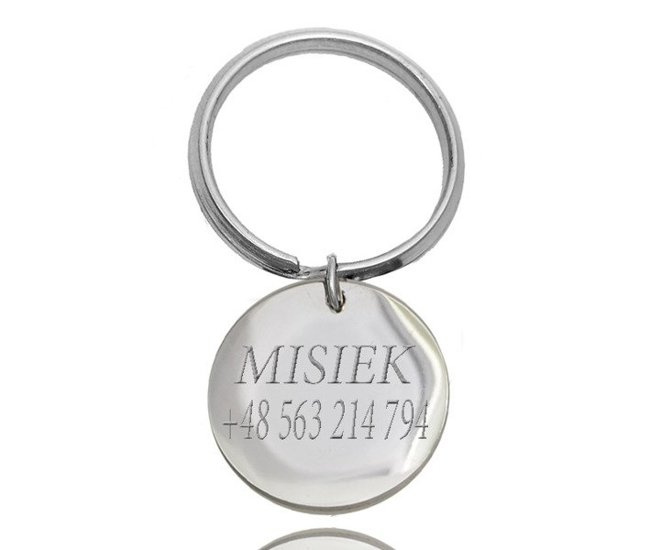 1085 identyfikator adresówka dla psa kółko srebrna