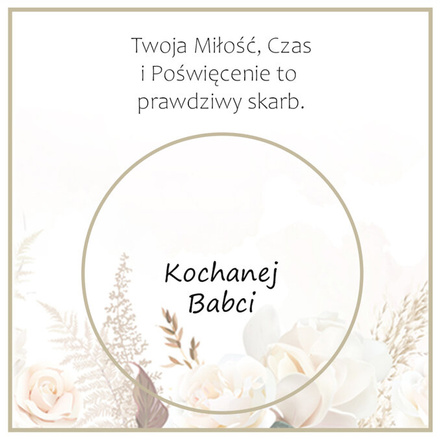 Liścik nr.3 z cytatem oraz okienkiem Dla Babci