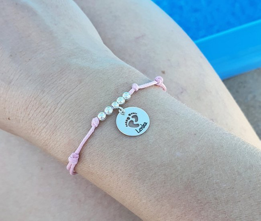 1181 bransoletka grawerowana kółeczko ażurowe góry srebro 925