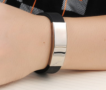 599/1011 bransoletka z grawerem męska elegancka