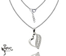 NK764 NASZYJNIK serce love SREBRO 925 celebrytka